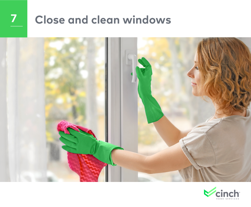 Reduce allergens in your home: Close and clean windows