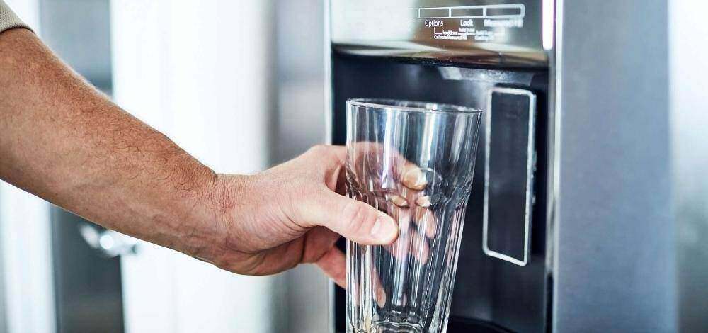 water coming from fridge
